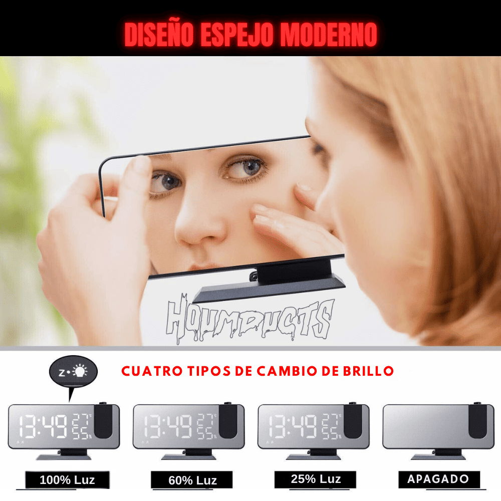 SKYWAKE | RELOJ DESPERTADOR DIGITAL DE PROYECCION