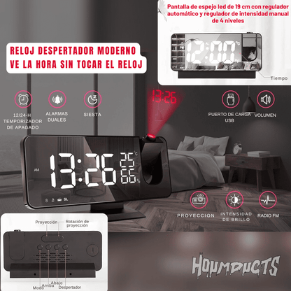 SKYWAKE | RELOJ DESPERTADOR DIGITAL DE PROYECCION